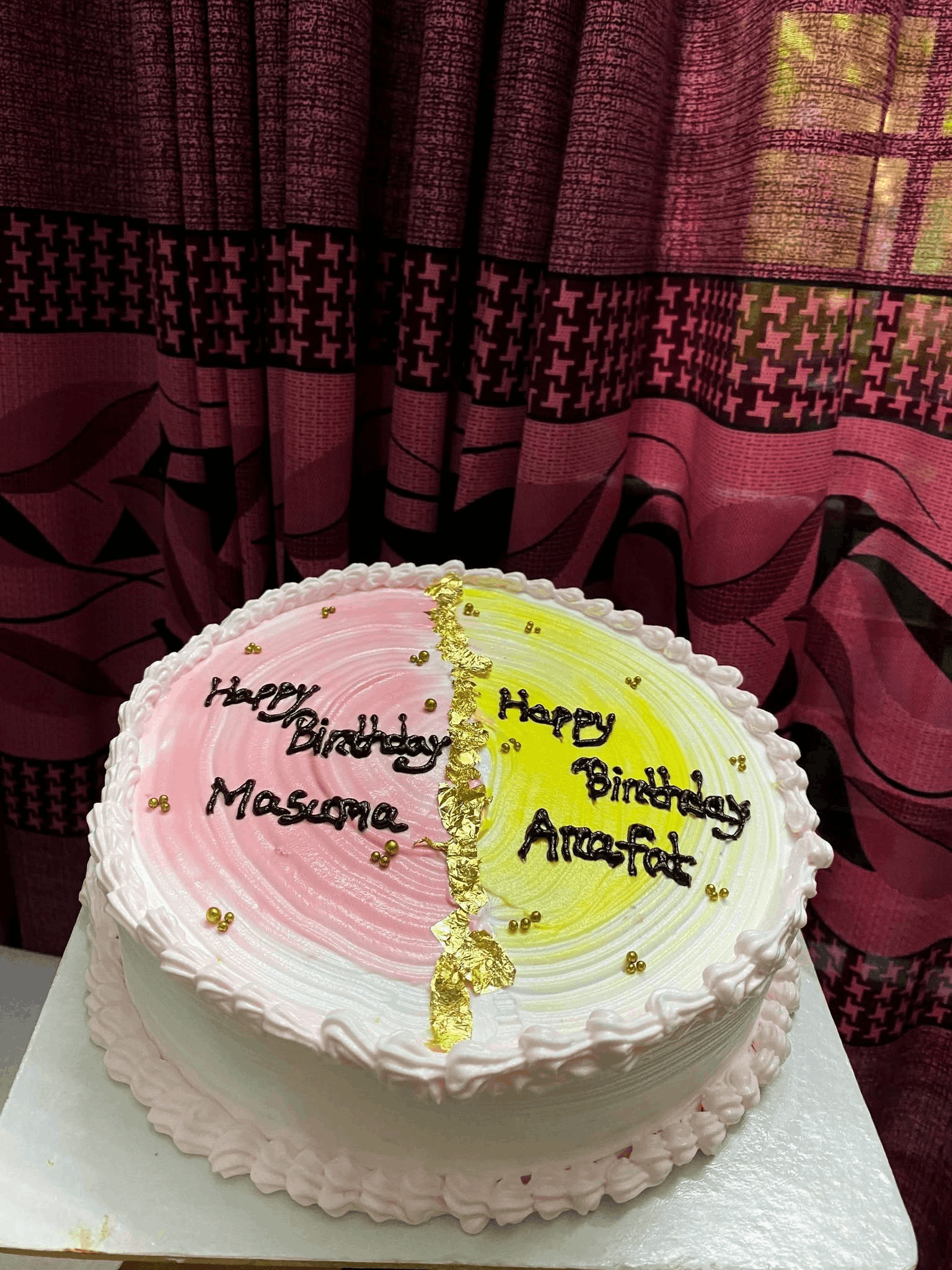 Heart birthday cake